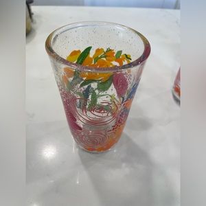 Anthropologie Paint and Petal Juice Glass